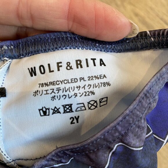 Wolf and Rita Mountains Blue Ruffle Leggings NEW - Picture 4 of 6